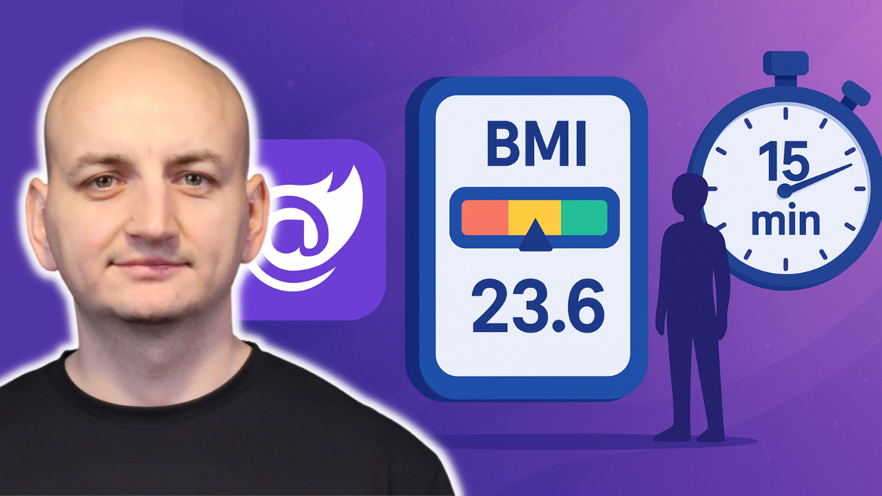 BMI Calculator in Blazor – From Zero to a Working App in 15 Minutes